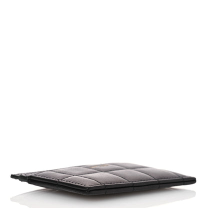 Saint Laurent Lambskin Carre Quilted Gaby Card Case Black 4 of 10