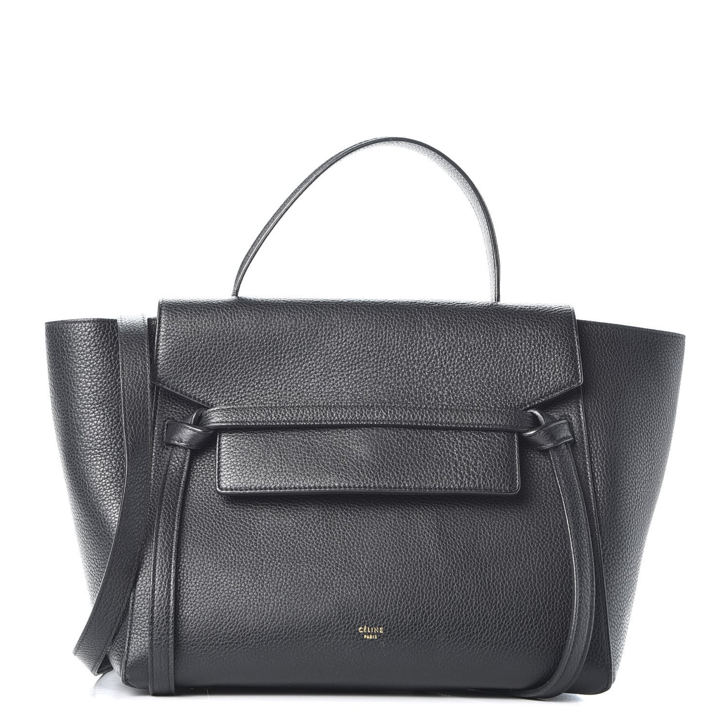Grained Calfskin Mini Belt Bag Black