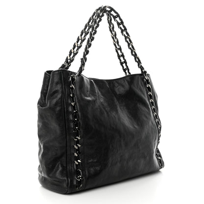 Chanel Glazed Calfskin Modern Chain Tote Black 3 of 12