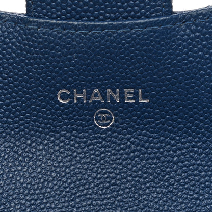 Chanel Caviar Quilted Flap Card Holder Wallet Navy 6 of 12