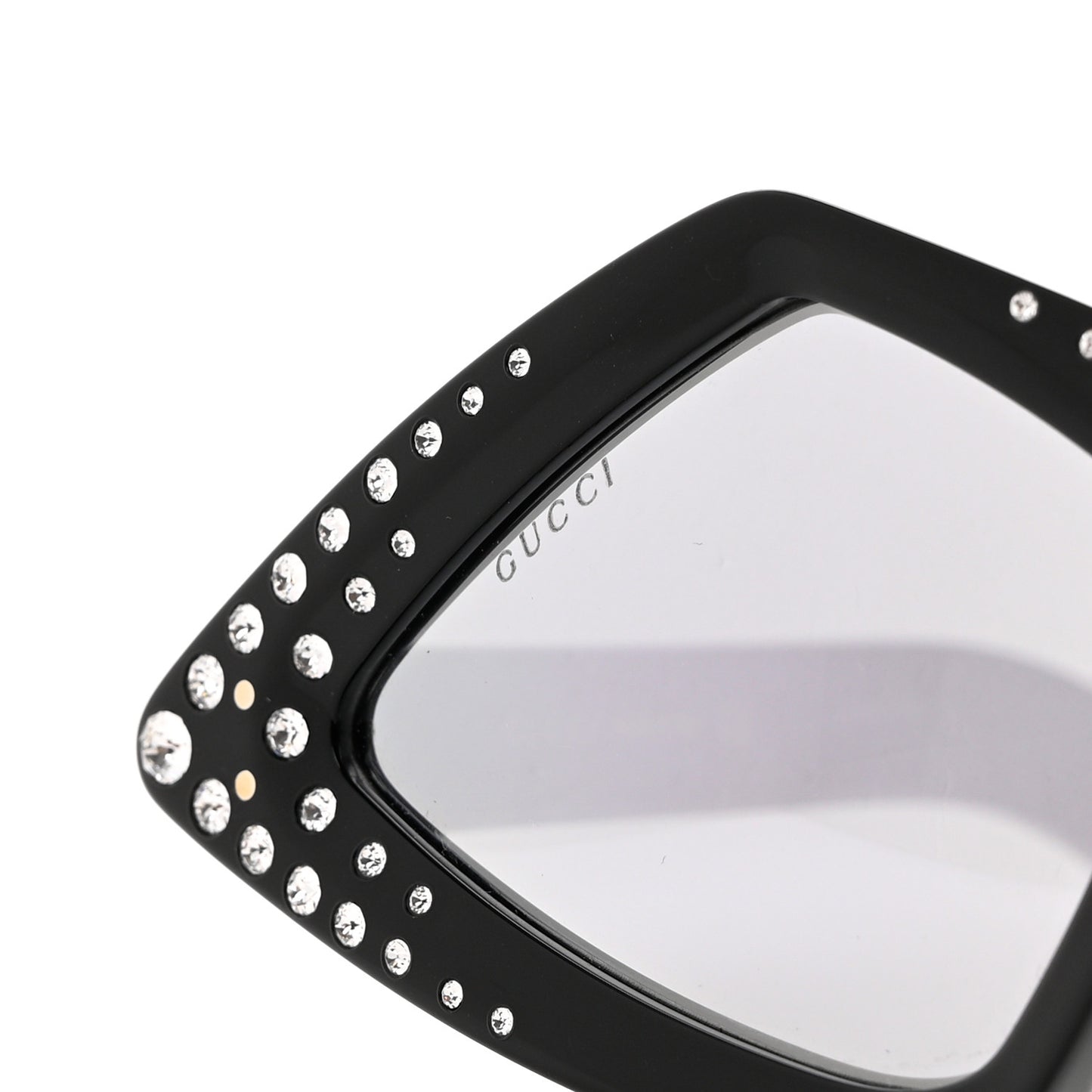 Acetate Geometric Crystal Sunglasses GG0496S Black
