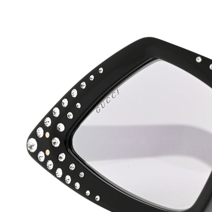 Gucci Acetate Geometric Crystal Sunglasses GG0496S Black 7 of 7
