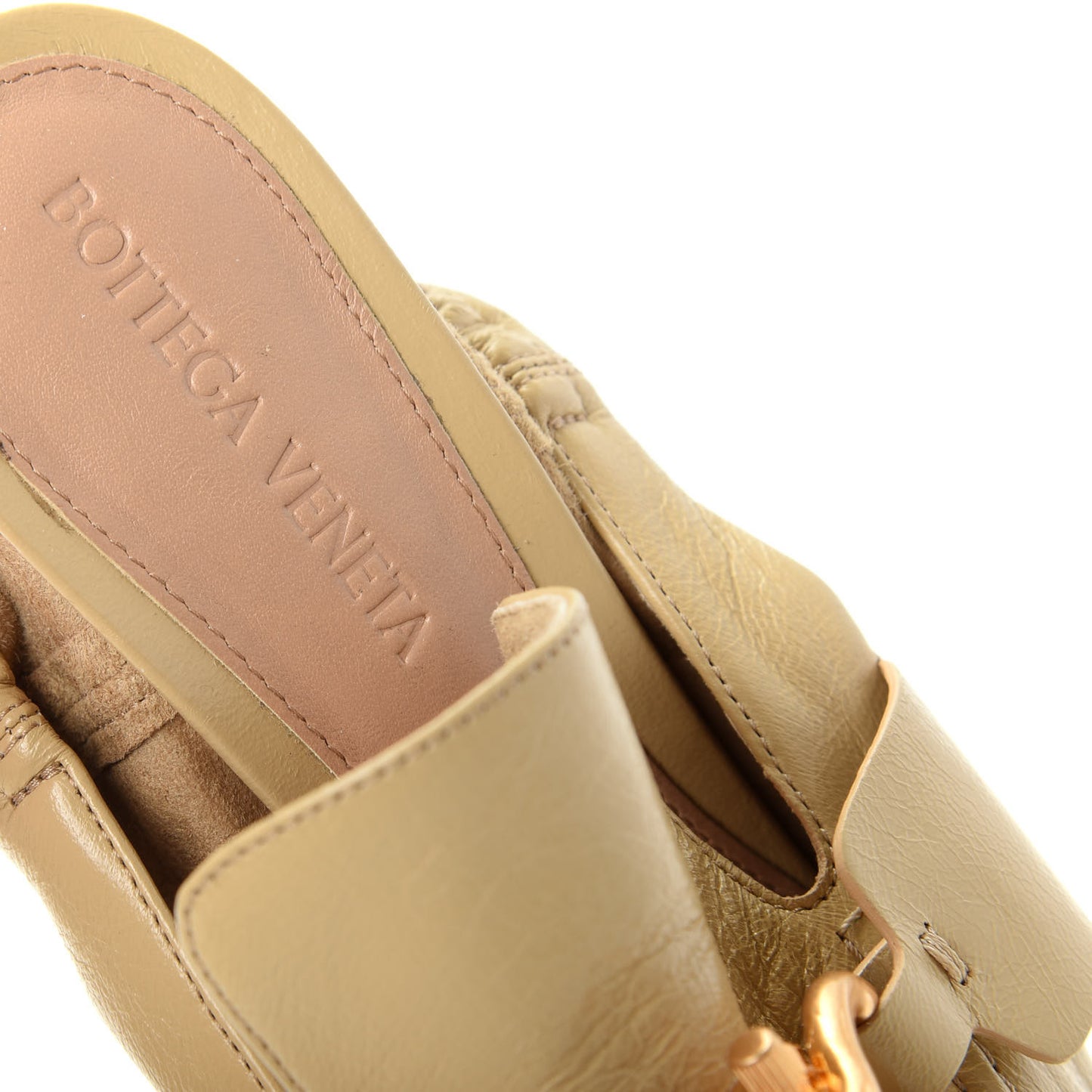 Crushed Nappa Madame 90mm Pumps 37.5 Cane Sugar