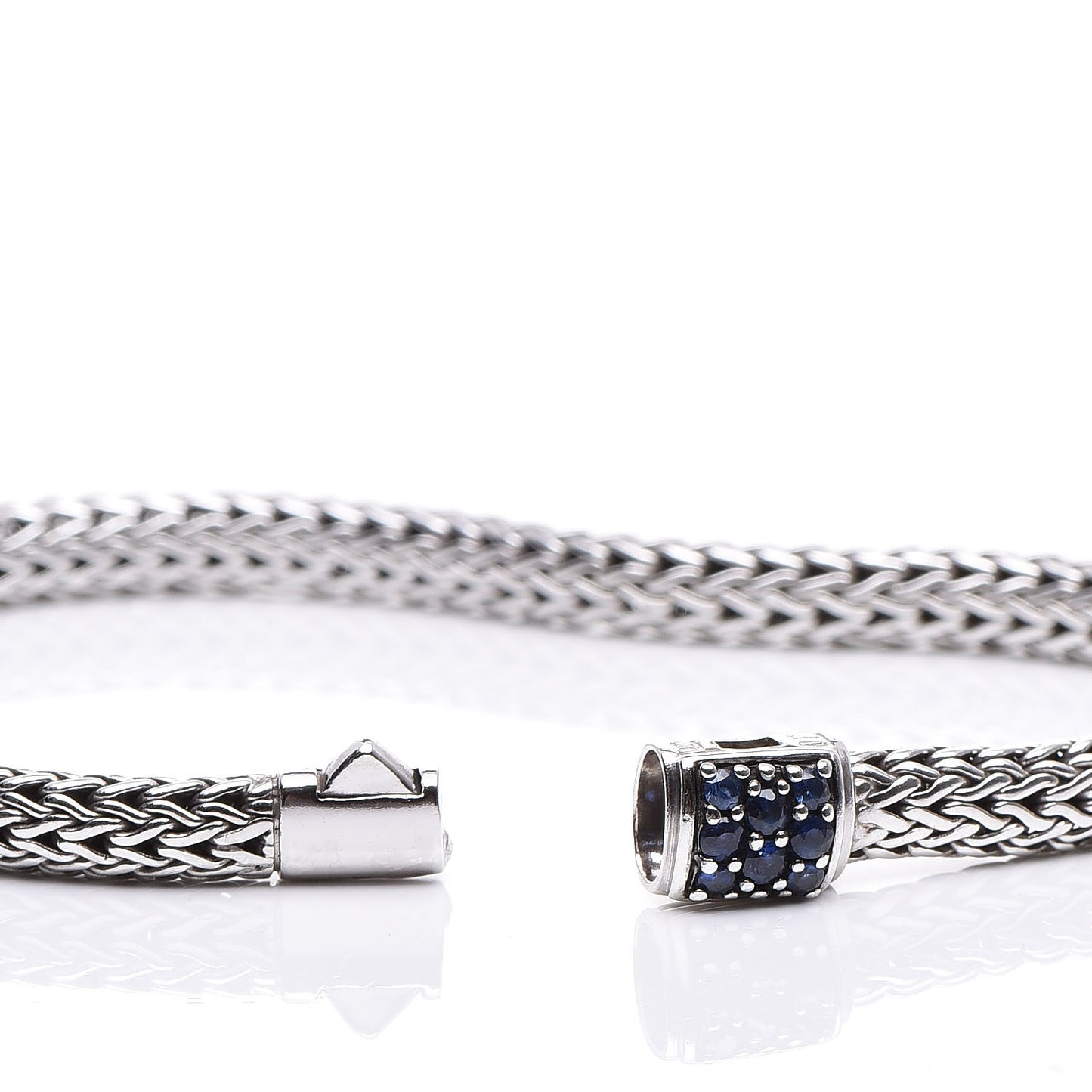 Sterling Silver Blue Sapphire 5mm Classic Chain Bracelet