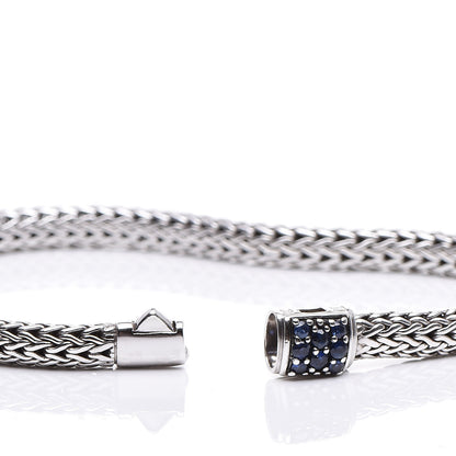 John Hardy Sterling Silver Blue Sapphire 5mm Classic Chain Bracelet 5 of 5