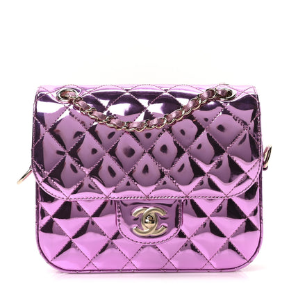 Chanel Mirror Calfskin Metallic Calfskin Quilted Hollywood Boulevard Flap With Coin Purse Light Purple 1 of 11
