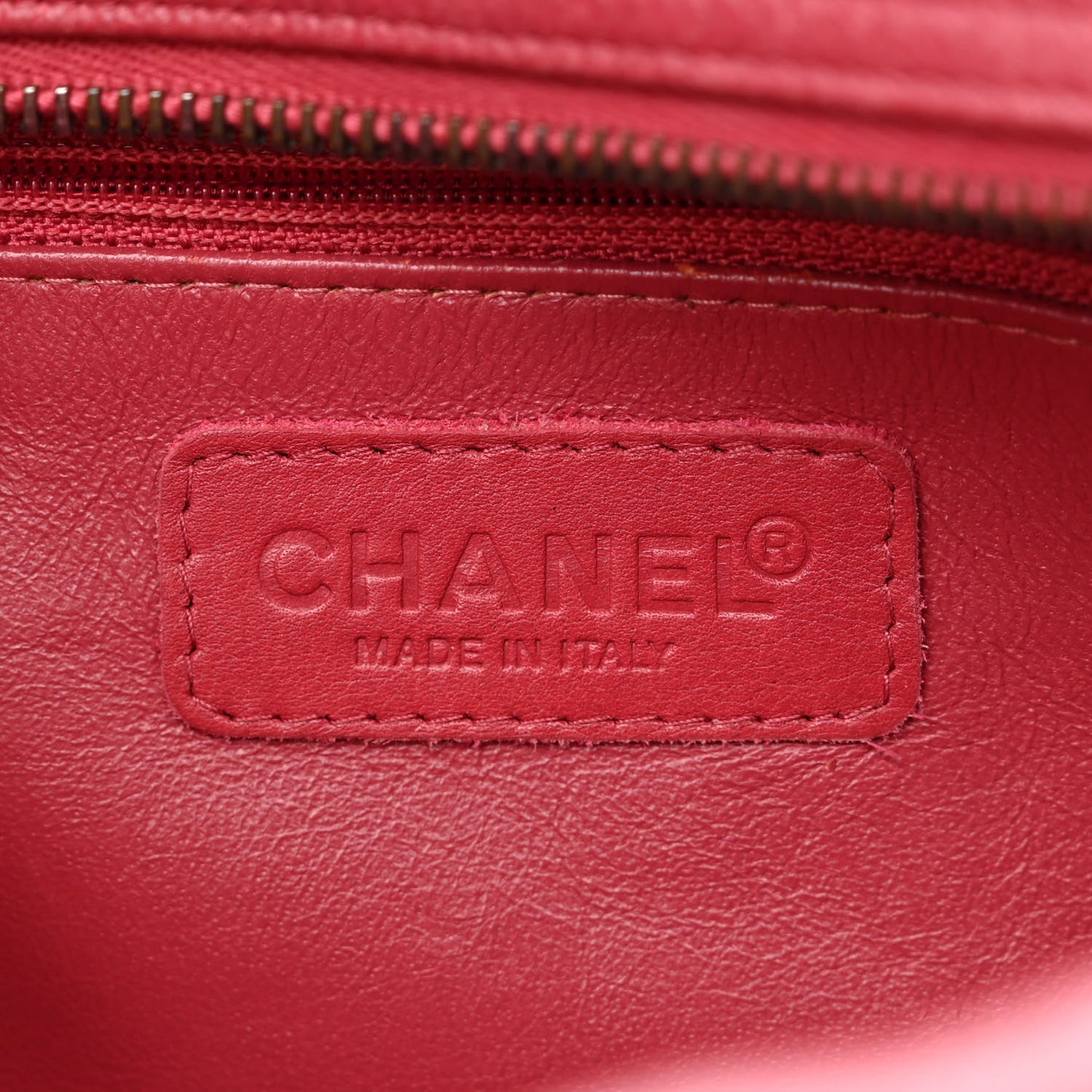 Caviar Patent Quilted Large Bowler Bag Red