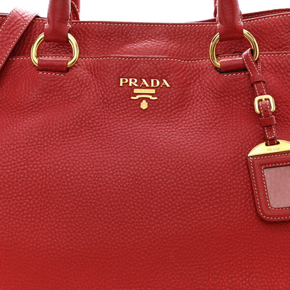 Prada Vitello Daino Tote Rosso 12 of 24