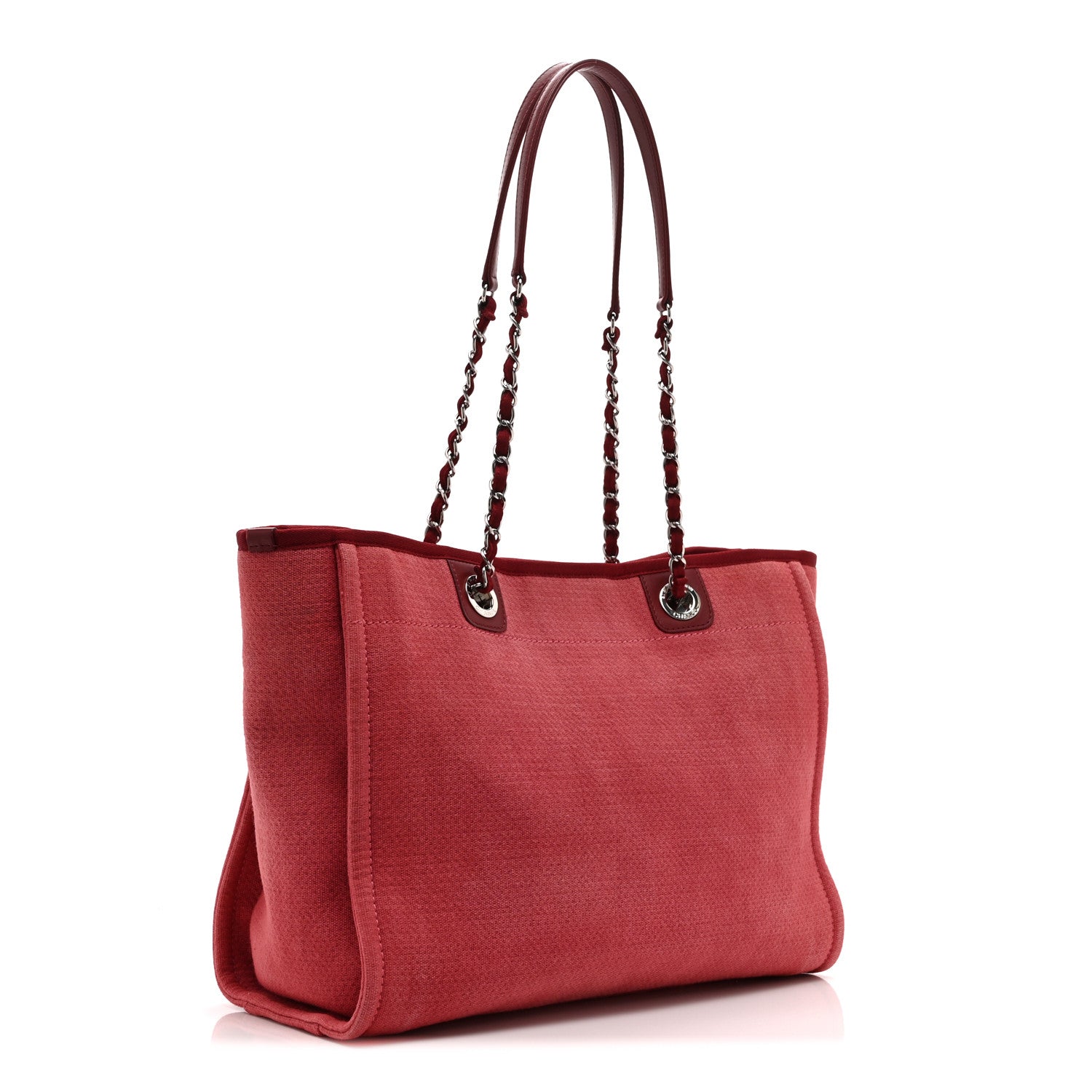 Chanel Canvas Small Deauville Tote Red 1818813 – FASHIONPHILE