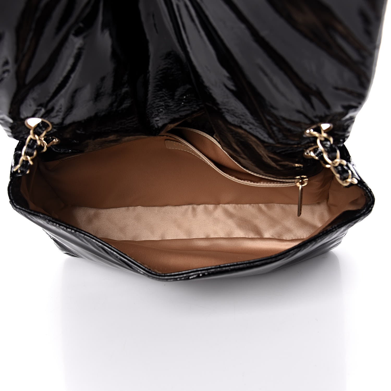 Chanel Vinyl Medium Rock and Chain Flap Black 5 of 9
