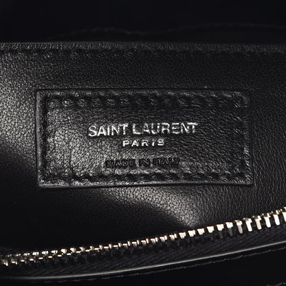 Saint Laurent Calfskin Y Quilted Monogram Small Loulou Chain Satchel Black 7 of 8
