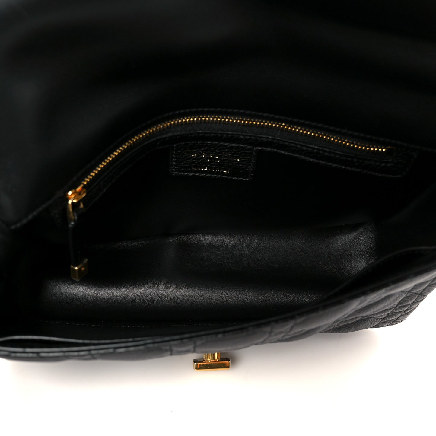 Calfskin Cannage Medium Caro Bag Black