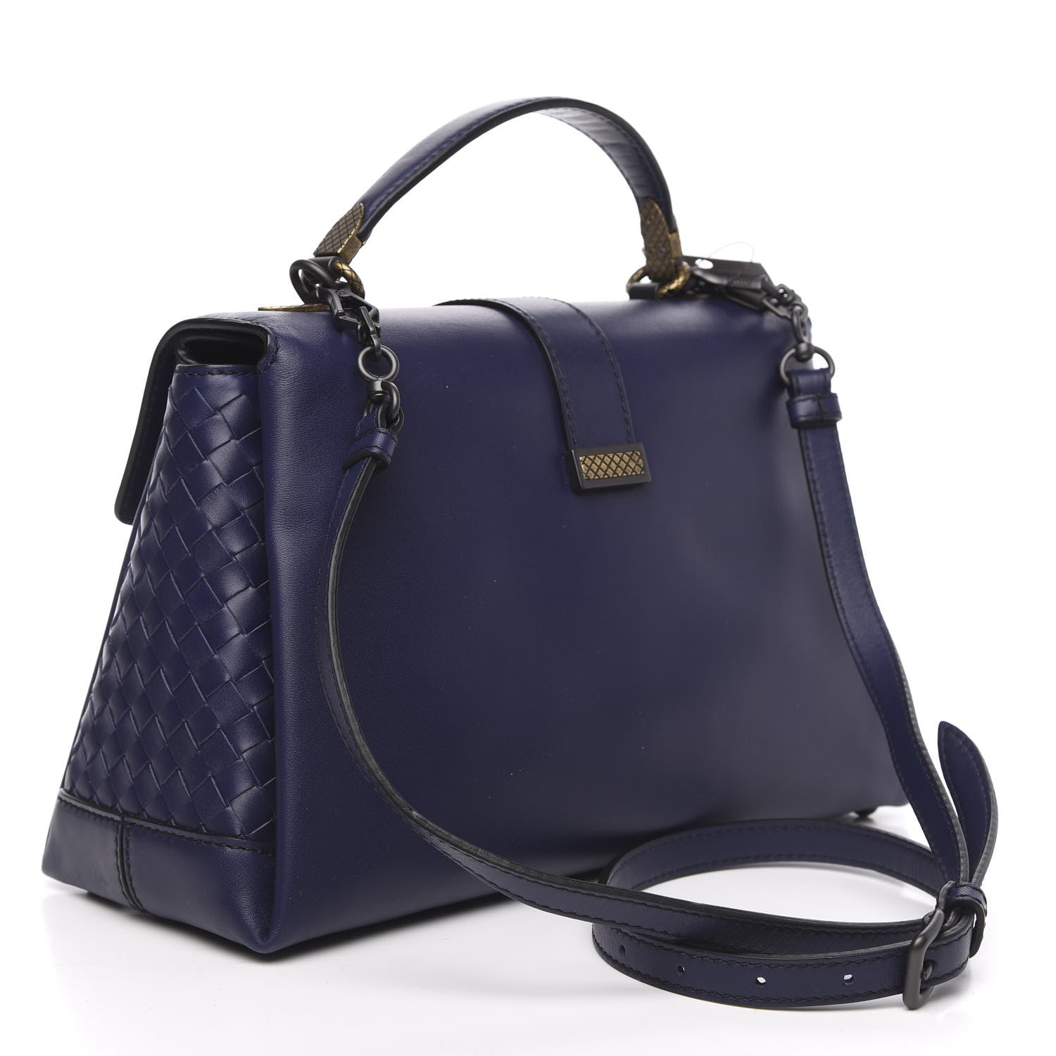 Bottega Veneta French Calfskin Medium Piazza Bag Atlantic 3 of 11