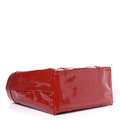 Dolce & Gabbana Vernice Vitello Heart Shopping Tote Red 3 of 11