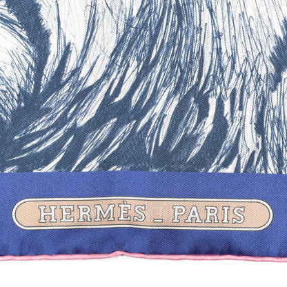 Hermes Silk Tigre Royal Double Face Scarf 90 Rose Bleu Multicolor 2 of 6