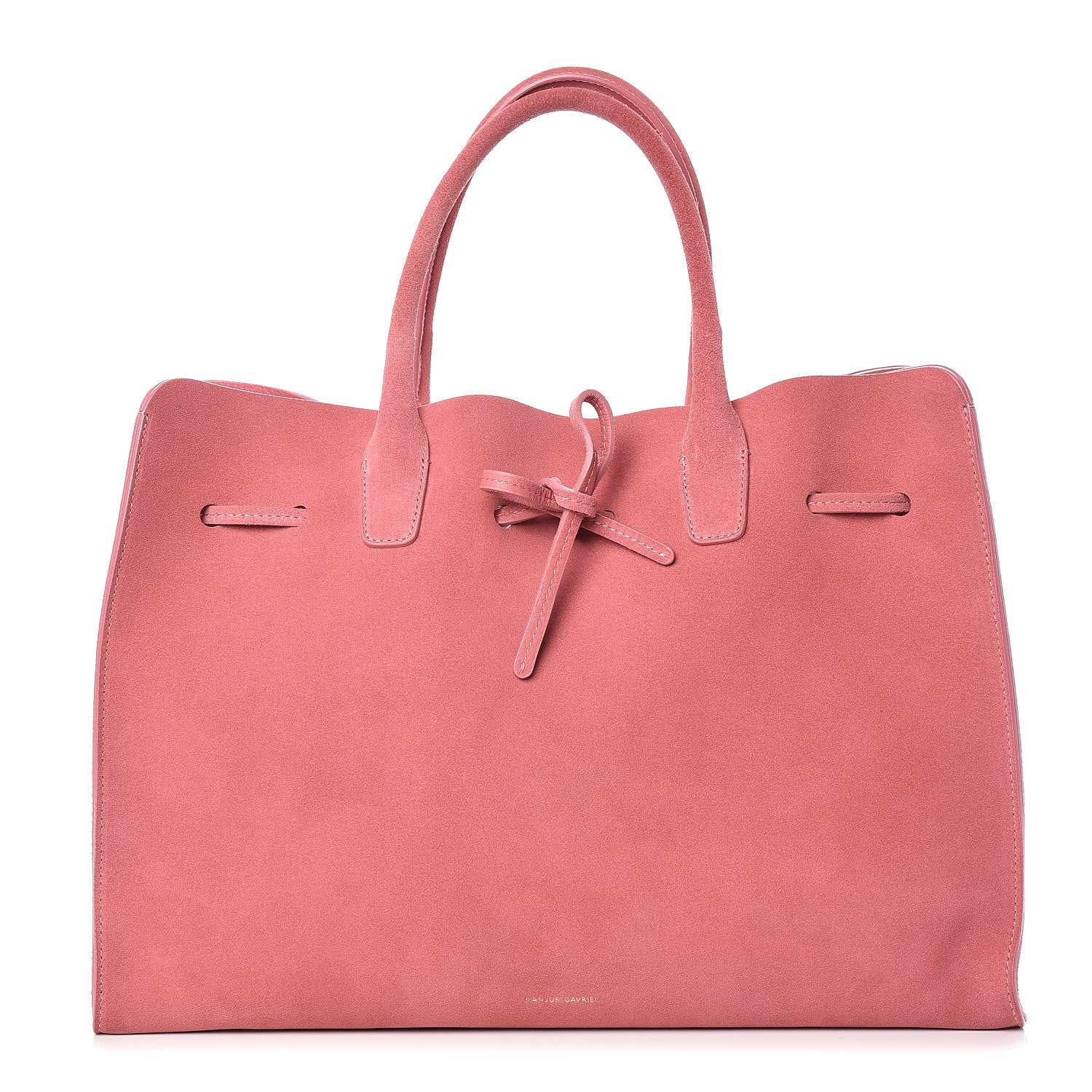 Mansur Gavriel Suede Large Sun Bag Blush 1 of 8