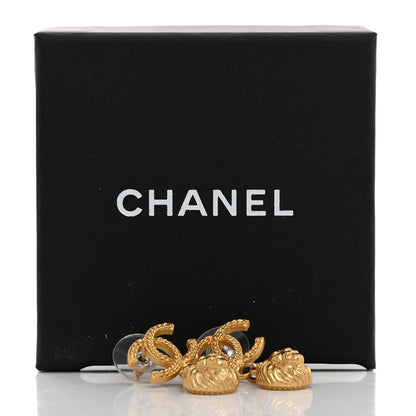Chanel Metal CC Lion Earrings Gold 5 of 5
