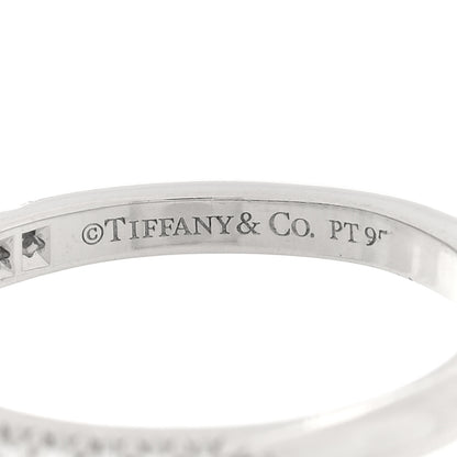 Tiffany Platinum Diamond .17ctw Half Circle Soleste Band Ring 50 5.5 4 of 4