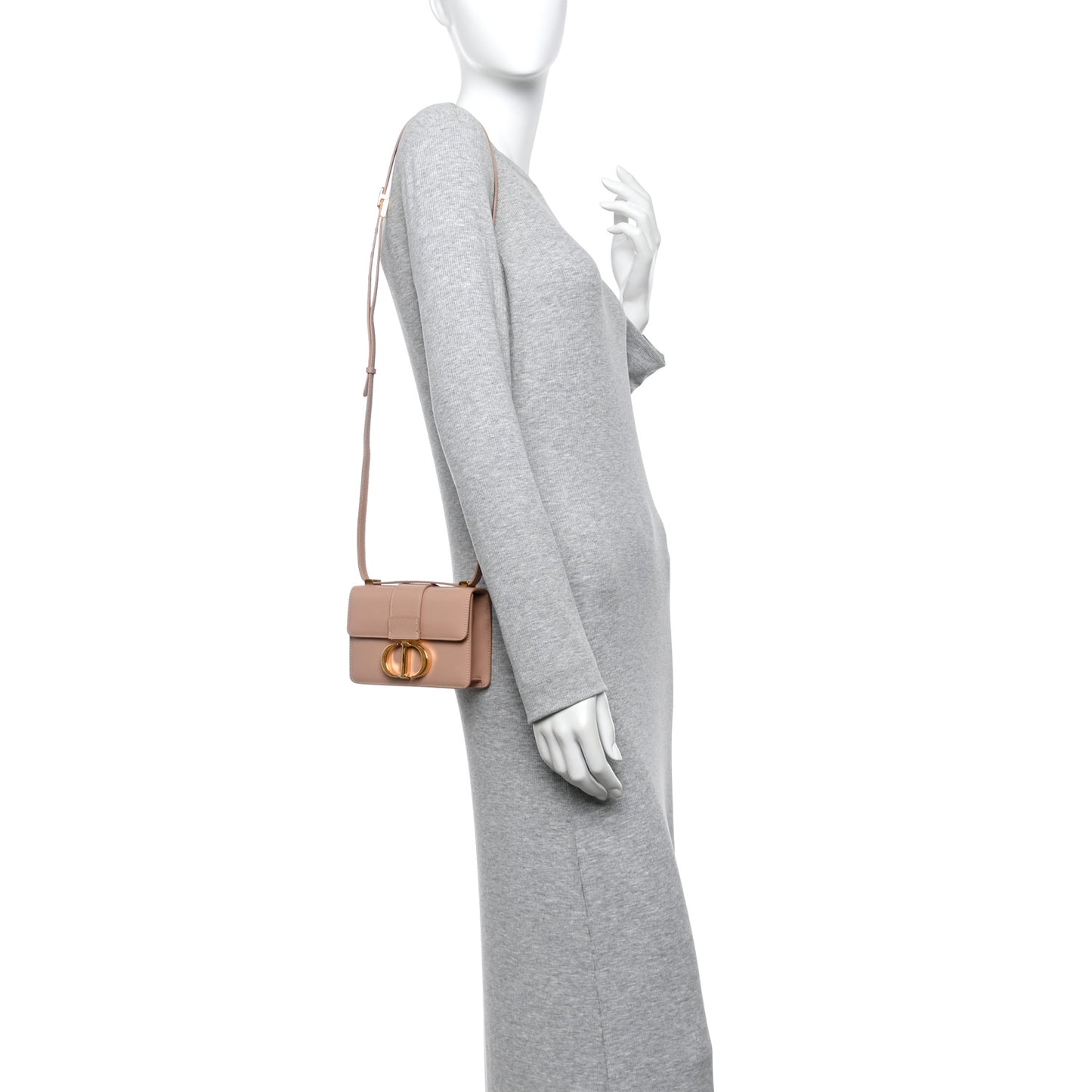 Smooth Calfskin Micro 30 Montaigne Flap Bag Rose Des Vents