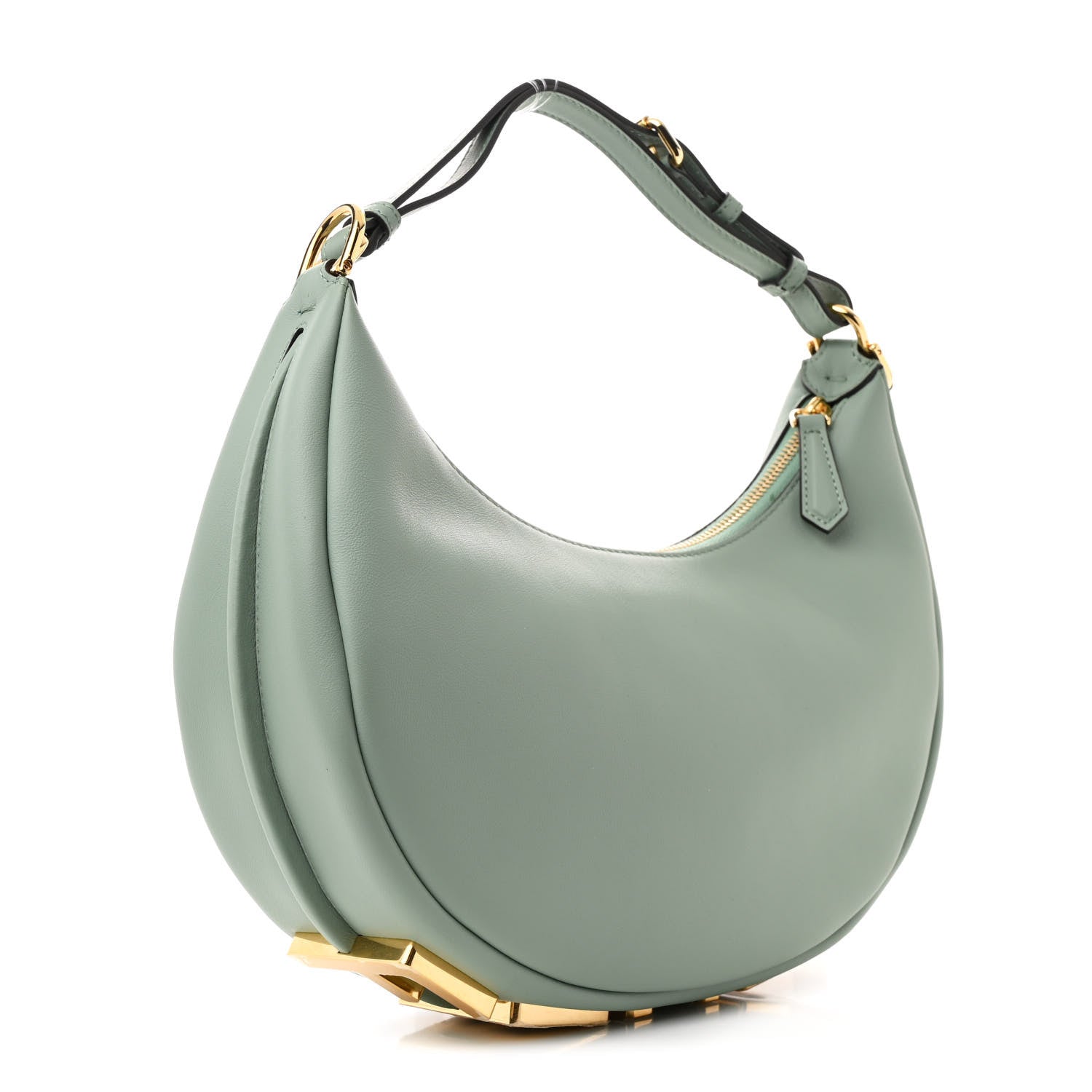 Fendi Vitello Grace Matte Small Fendigraphy Hobo Bag Menta 3 of 11