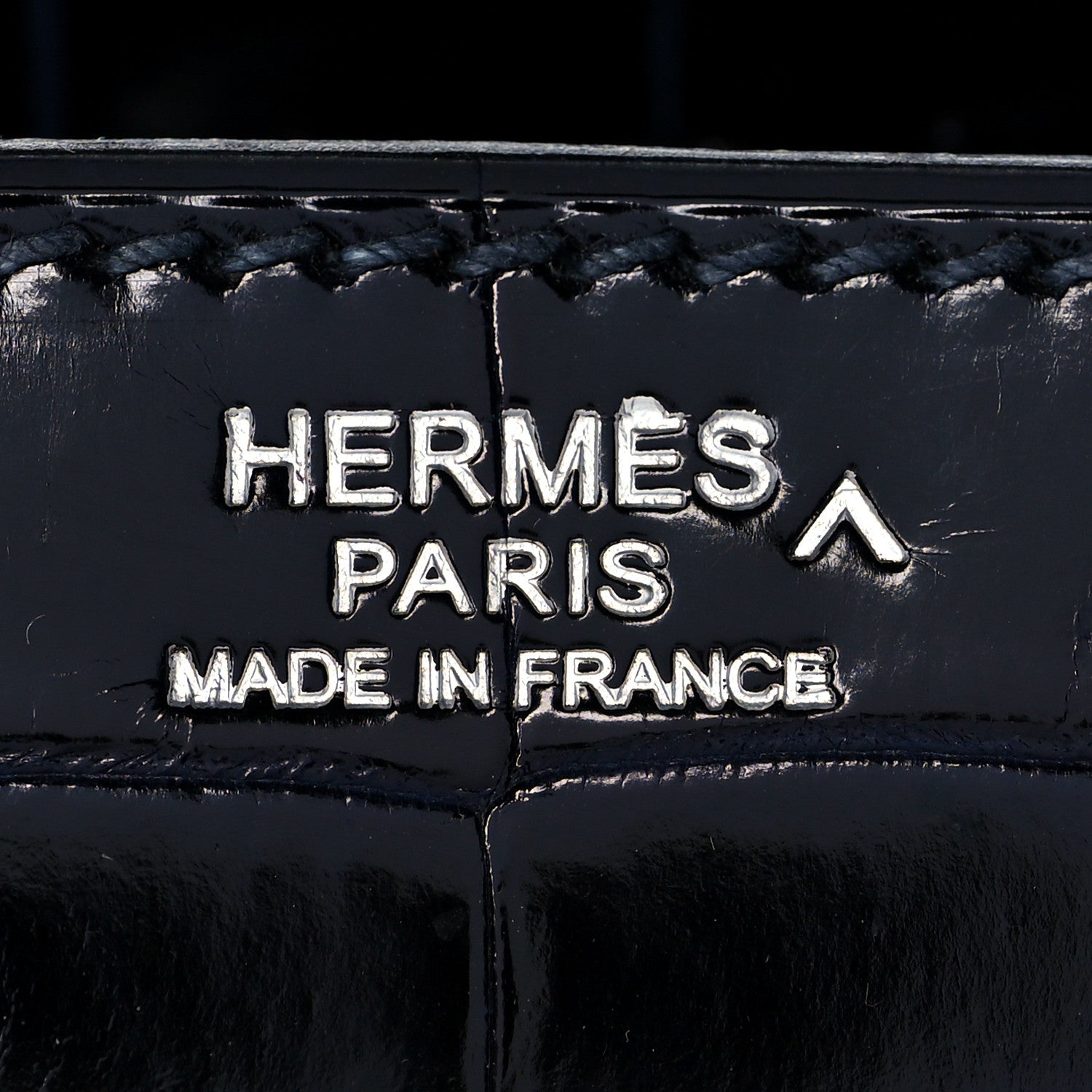 Hermes Shiny Porosus Crocodile Birkin 30 Bleu Marine 24 of 35