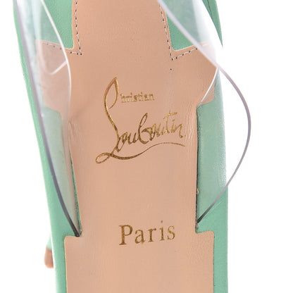 Christian Louboutin Shiny Nappa PVC Jonatina 100 Sandals 38 Opal 8 of 20