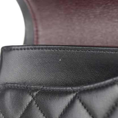Chanel Lambskin Quilted Medium Double Flap Black 10 of 15