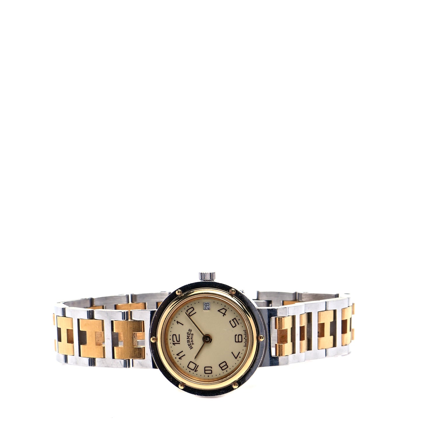 Stainless Steel 24mm Clipper Quartz Watch Gold