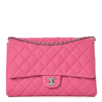 Chanel Iridescent Caviar Clutch with Chain Flap Pink 1 of 14