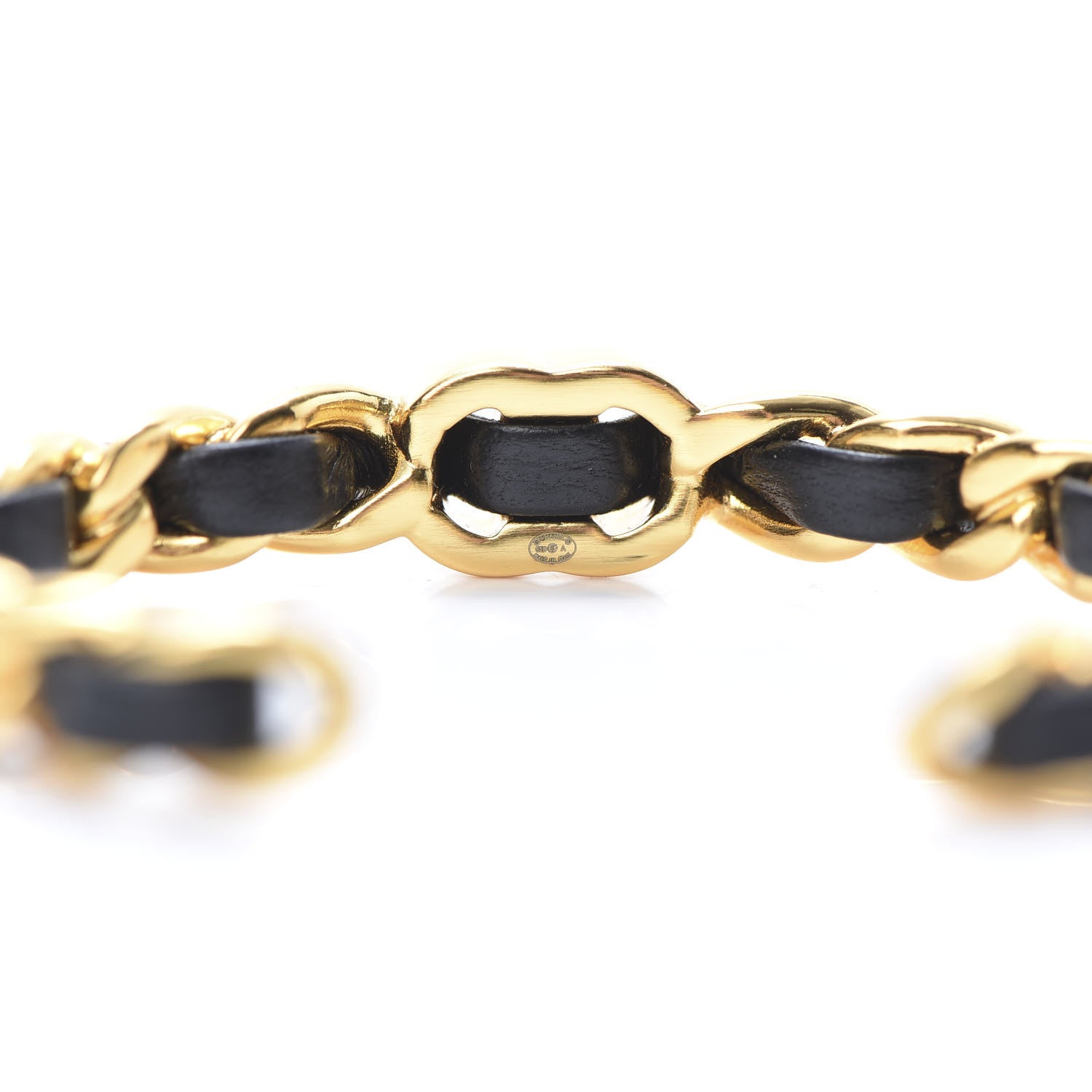 Chanel Lambskin More Is More Cuff Bracelet Black Gold 4 of 5