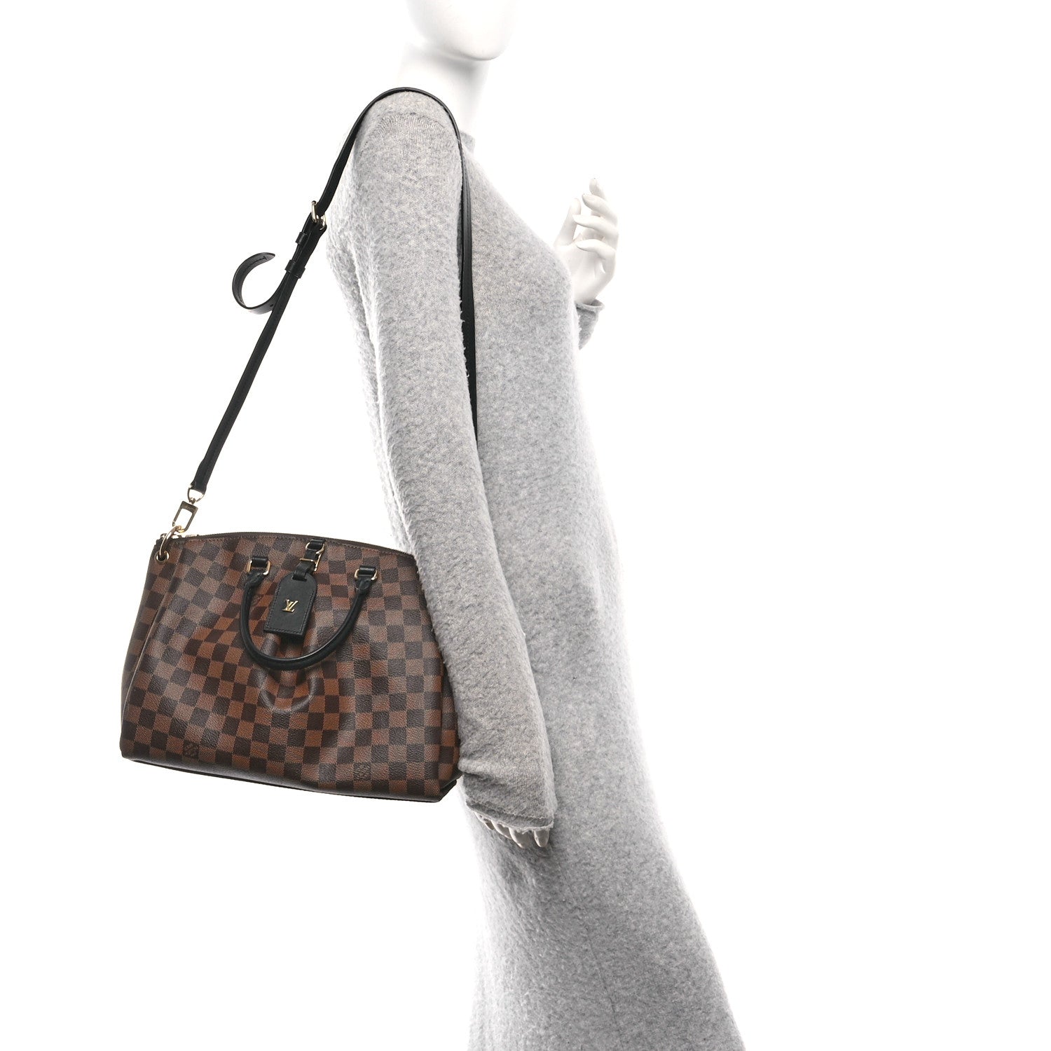 Louis Vuitton Damier Ebene Odeon Tote MM Black 2 of 9