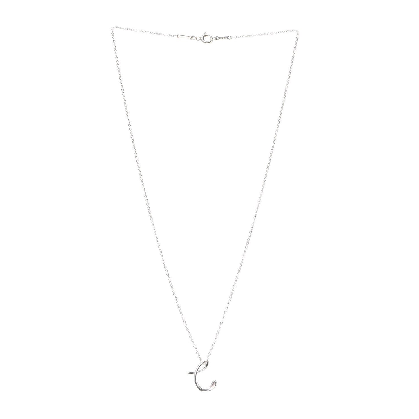 Sterling Silver Elsa Peretti Letter C Pendant Necklace