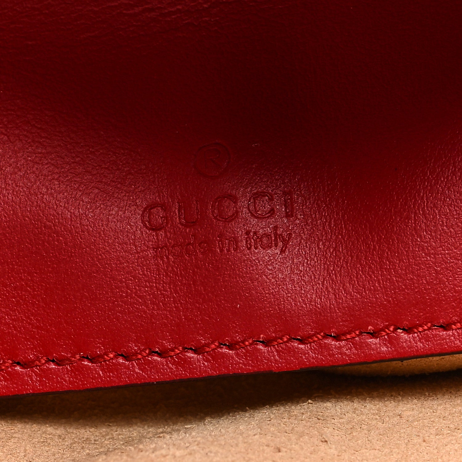Gucci Calfskin Matelasse Mini GG Marmont Crossbody Bag Hibiscus Red 6 of 8