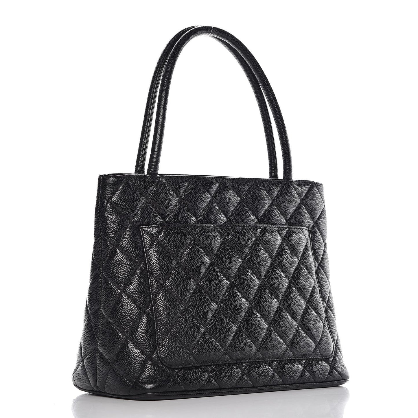 Caviar Quilted Medallion Tote Black