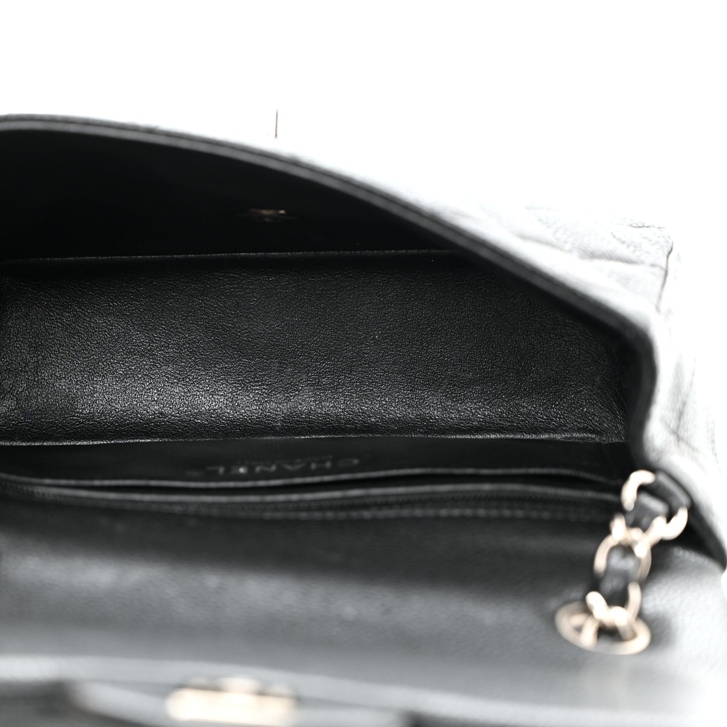 Caviar Quilted Mini Rectangular Flap Black