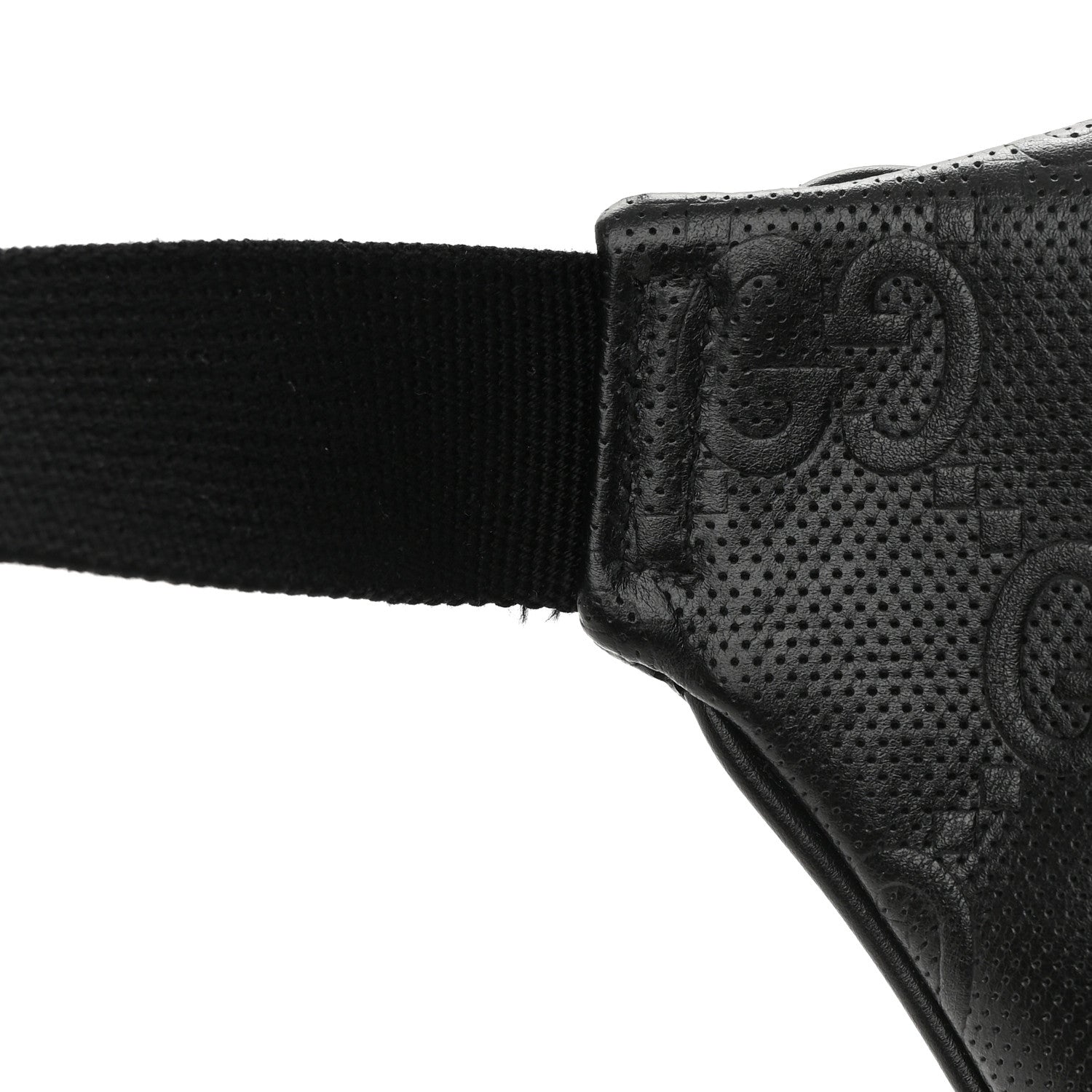 Gucci Calfskin GG Tennis Embossed Pocket Belt Bag Black 12 of 12