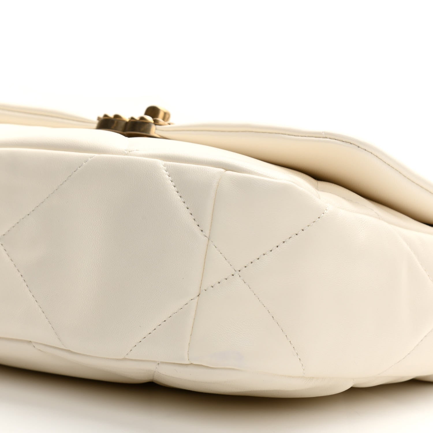 Chanel Lambskin Quilted Medium Chanel 19 Flap White 10 of 11