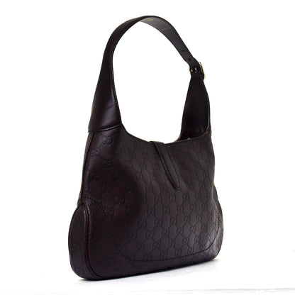 Gucci Guccissima Small Jackie O Hobo Chocolate 2 of 10