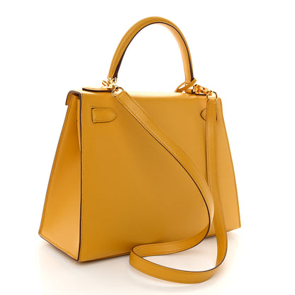 Hermes Epsom Kelly Sellier 28 Jaune Ambre 3 of 13