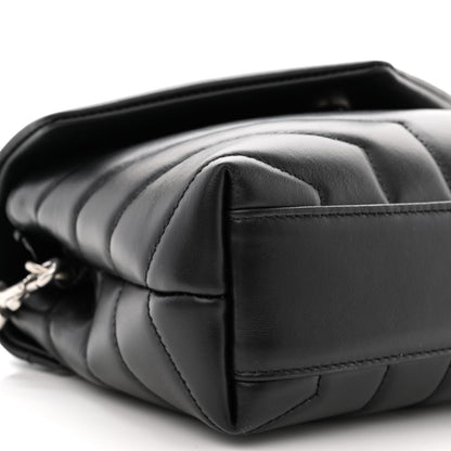 Saint Laurent Calfskin Y Quilted Monogram Toy Loulou Crossbody Bag Black 8 of 11