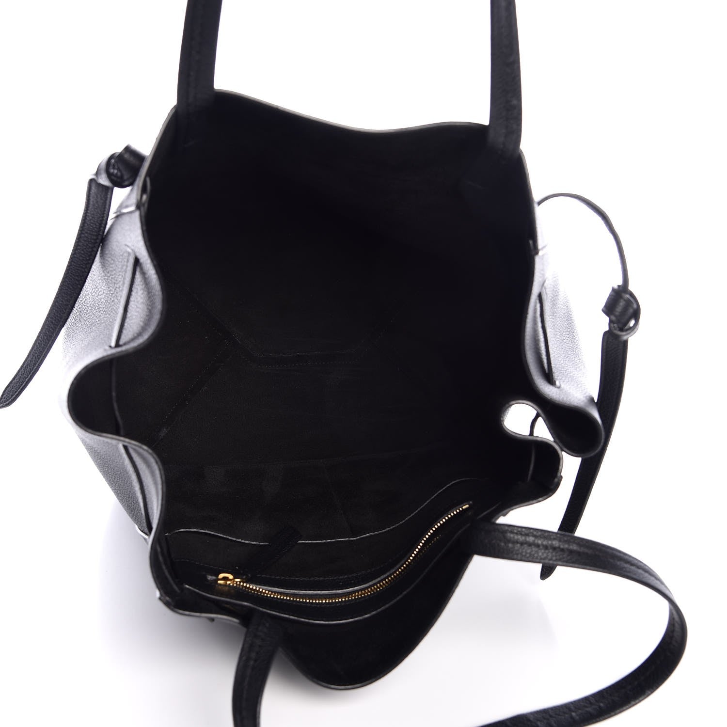 Celine Soft Grained Calfskin Small Belt Cabas Phantom Black 5 of 13