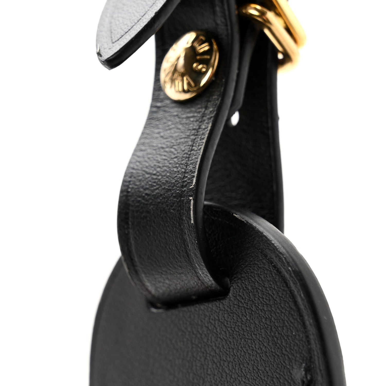 Louis Vuitton Calfskin City Steamer Luggage Tag Black 3 of 4