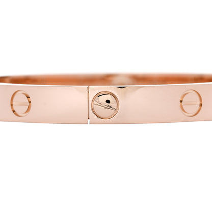 Cartier 18K Pink Gold 4 Diamond LOVE Bracelet 17 4 of 8