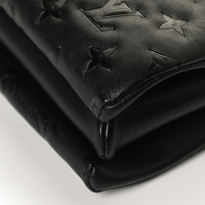 Louis Vuitton Lambskin Embossed Monogram Coussin PM Black 10 of 11