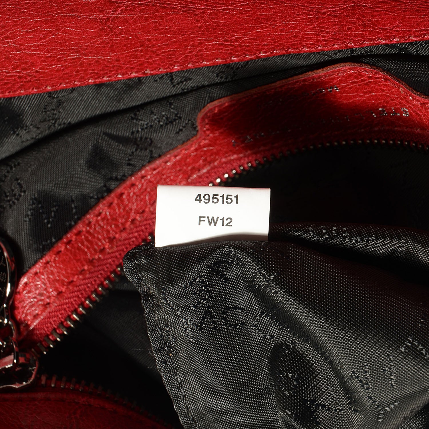 Stella McCartney Faux Leather Shaggy Deer Small Falabella Flame 8 of 8