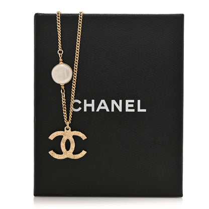 Chanel Pearl Precious Symbols CC Pendant Necklace Gold 5 of 5