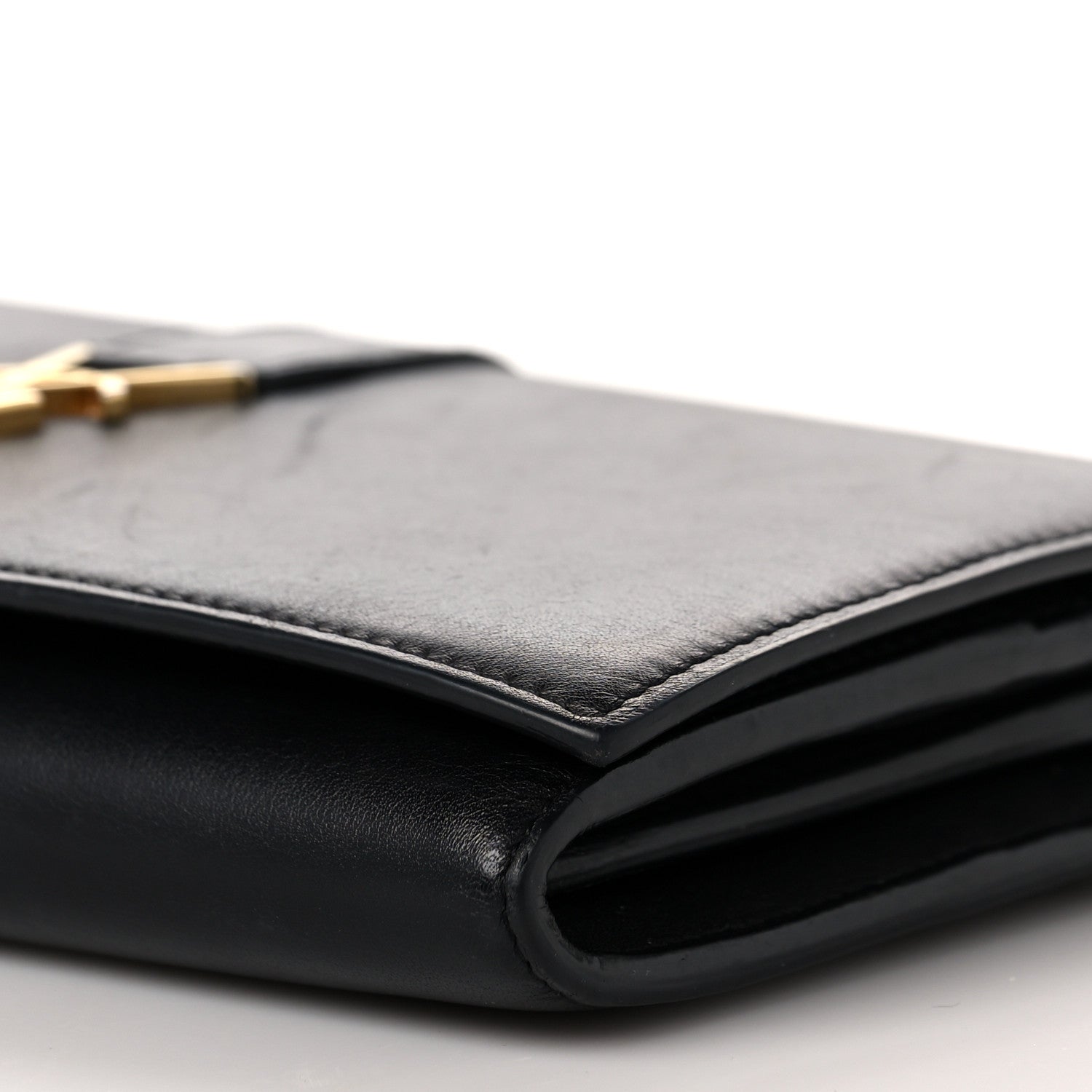 Saint Laurent Calfskin Monogram Large Flap Wallet Black 9 of 11