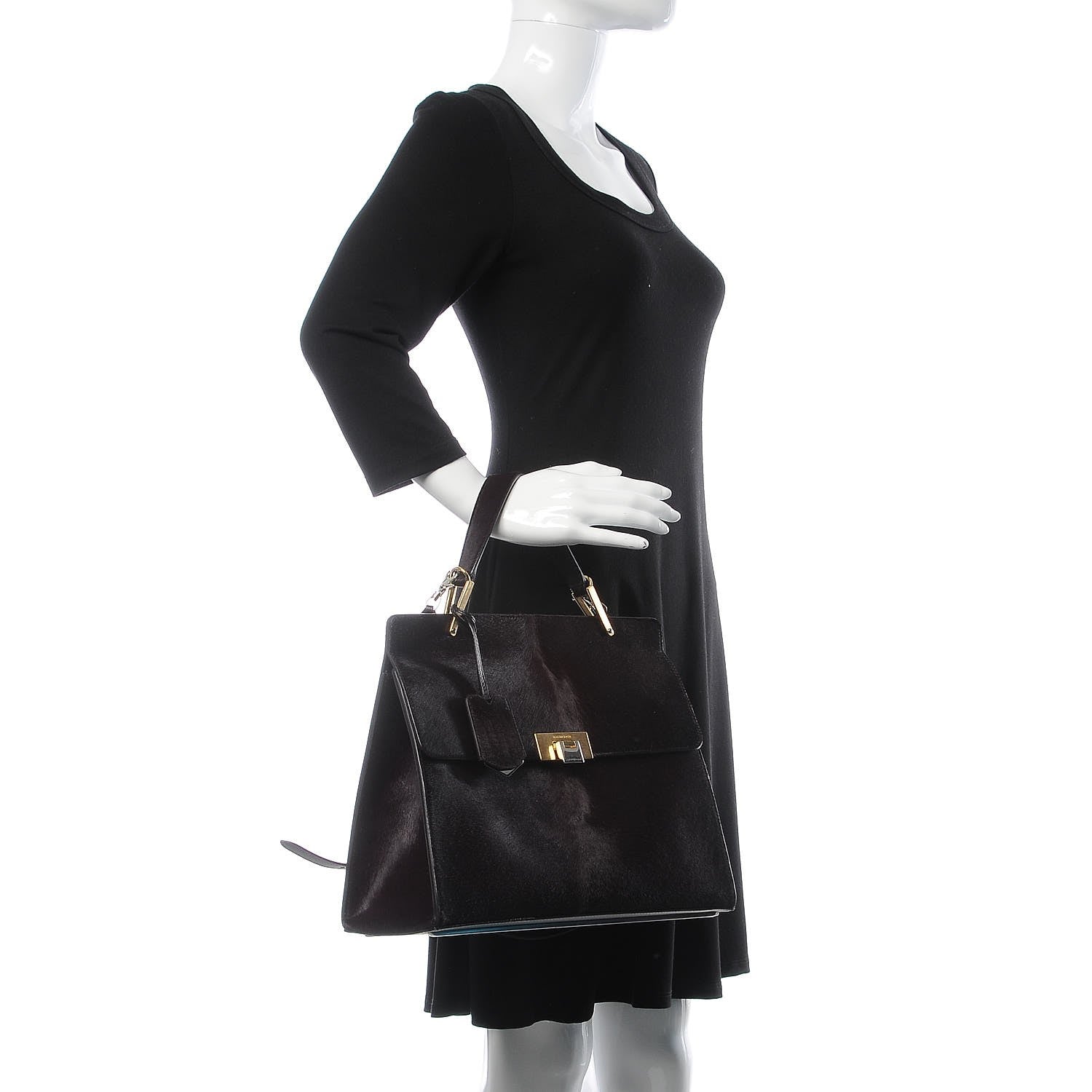 Balenciaga Calf Hair Le Dix M Cartable Shoulder Bag 2 of 8