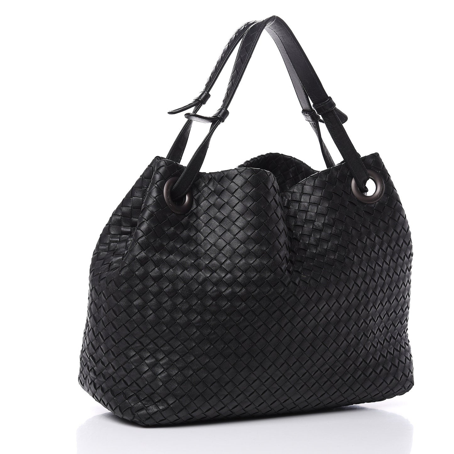 Nappa Intrecciato Medium Garda Bag Black