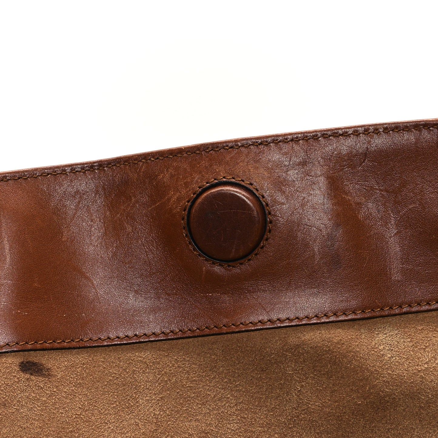 GG Supreme Monogram Linea A Foldover Tote Brown